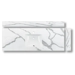 61" Quartz Vanity Top-Single Sink